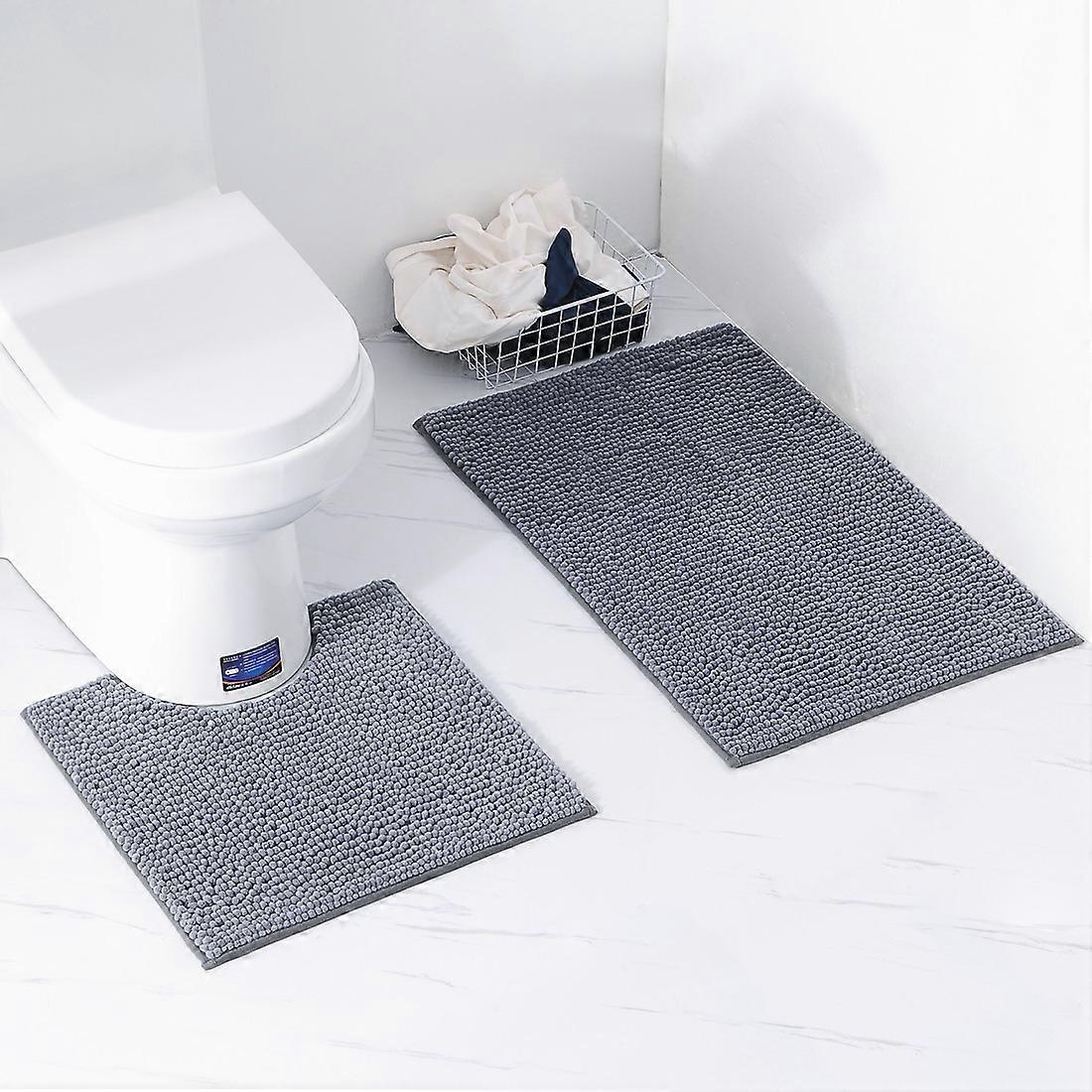 Badematte Hochflor Mikrofaser Badematte 2er Set, rutschfest, strapazierfähig
