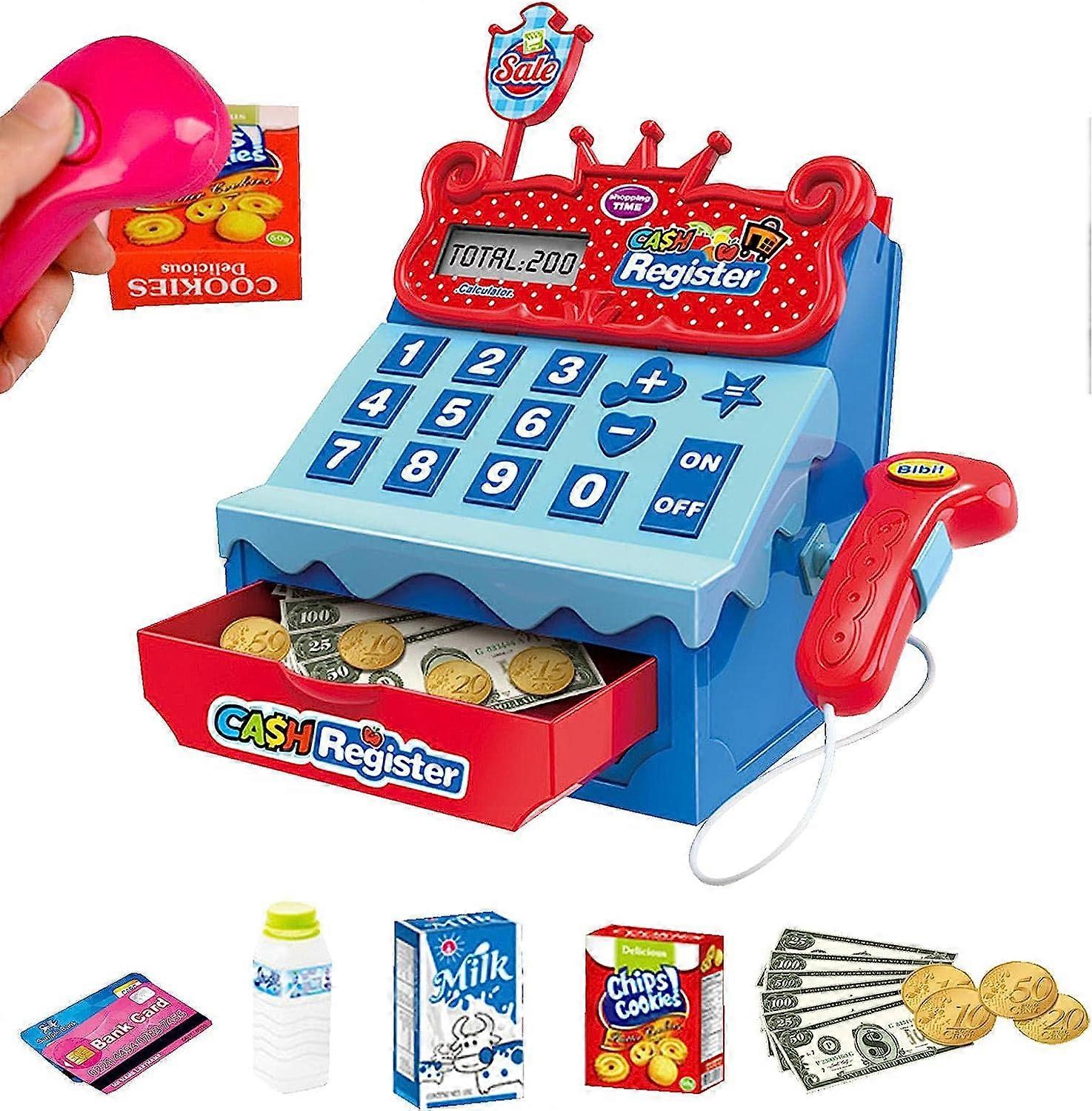 Toddler Cash Register,Mini Cashier Toy Simulation Cash Register