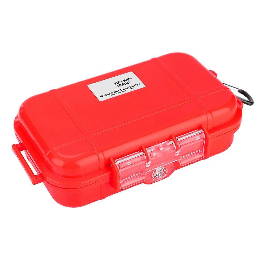 Outdoor Survival Shockproof Waterproof Storage Case Airtight Carry Box Container(Red)