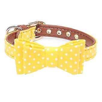 Polka-dot Dog Collar, Adjustable Cute Fabric For Dogs