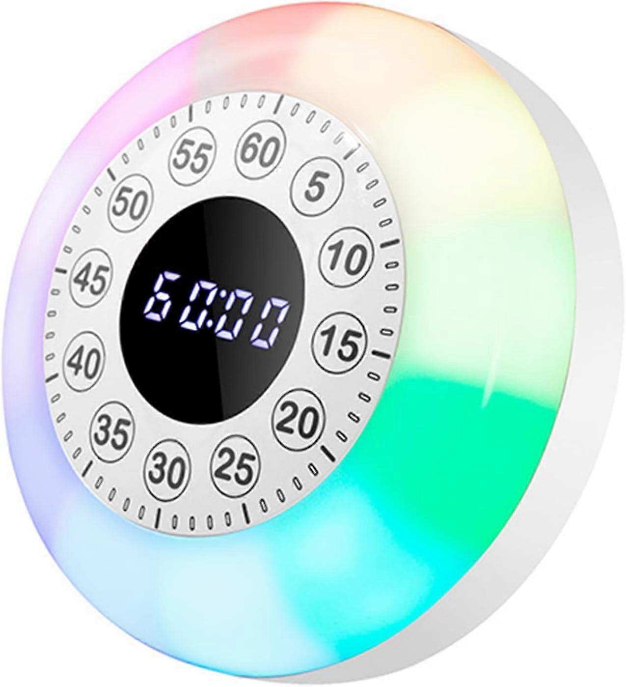 Visual Timer with RGB Light, 60 Minutes Visual Timer Kids Visual Countdown Timer Touch Control Clock Pomodoro Timer Quiet Timer for Home School Office