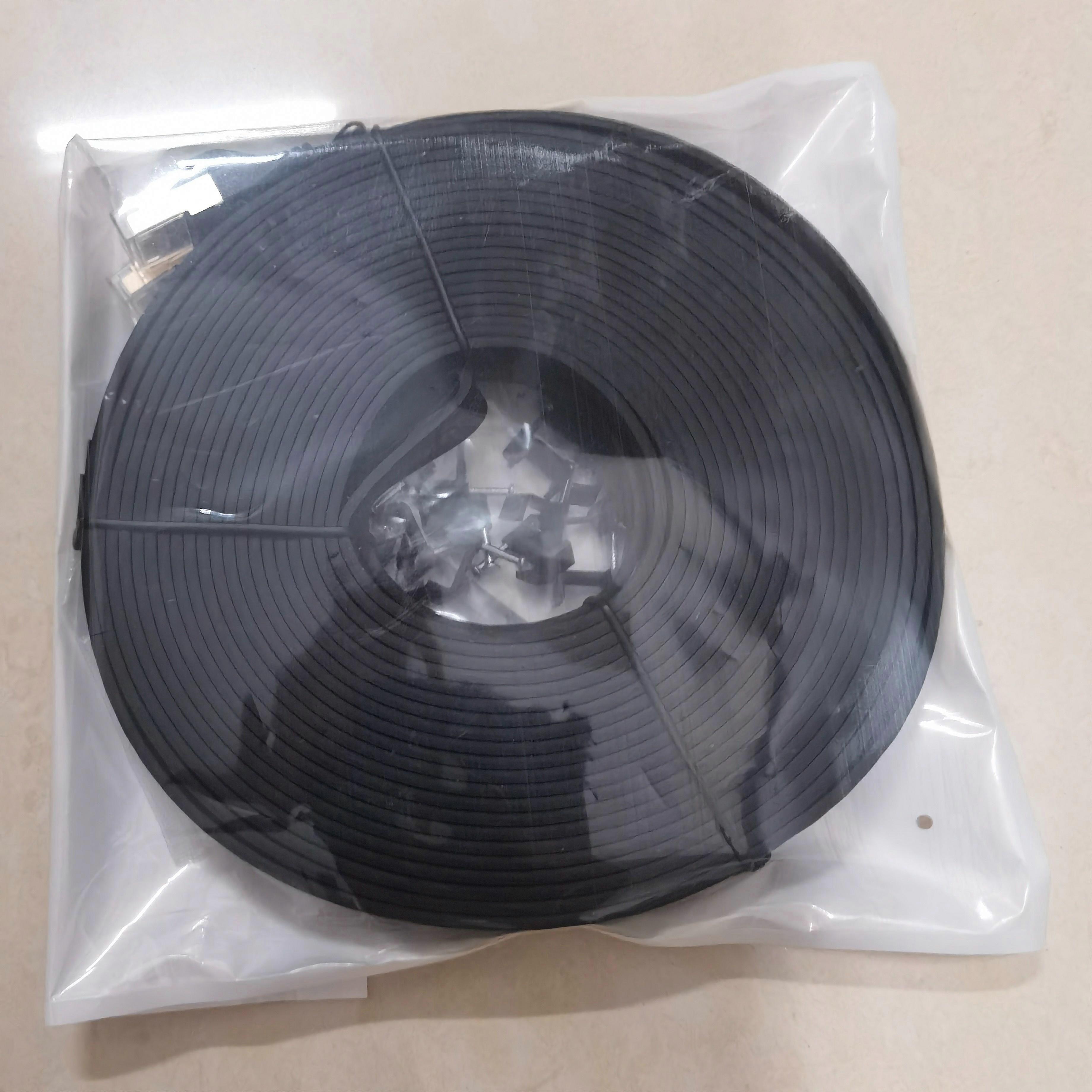 High-Speed Category 8 Ethernet Cable - 50ft/100ft Outdoor Shielded LAN Network Wiring with Cable Ties and Clips - Faster Data Transfer and Reliable Co