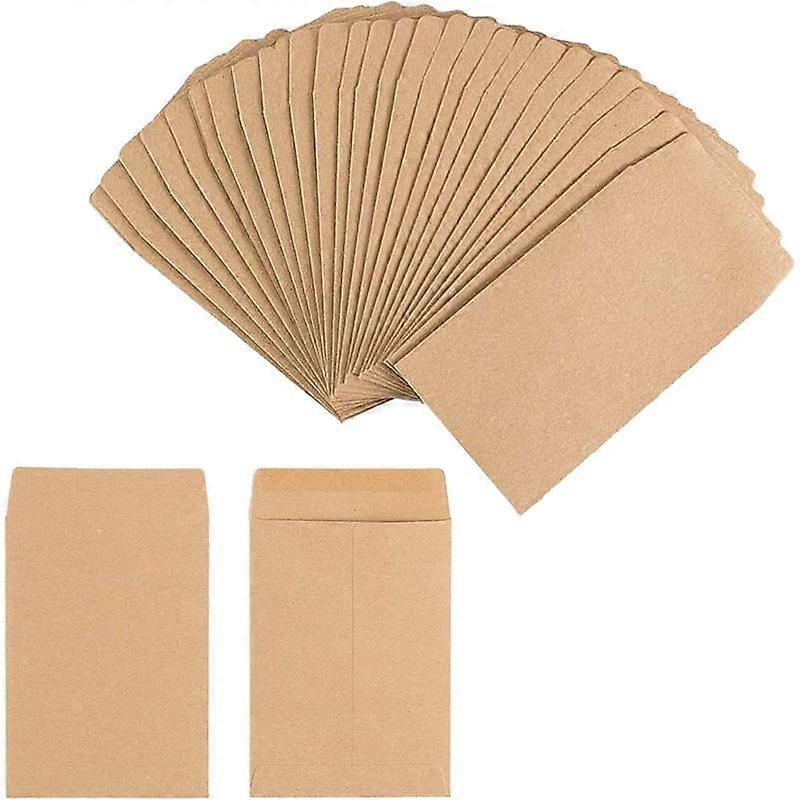 100pcs Self-Adhesive Small Parts Envelopes Kraft Self Sealing Seed Coin Packets Envelope Stamps Storage