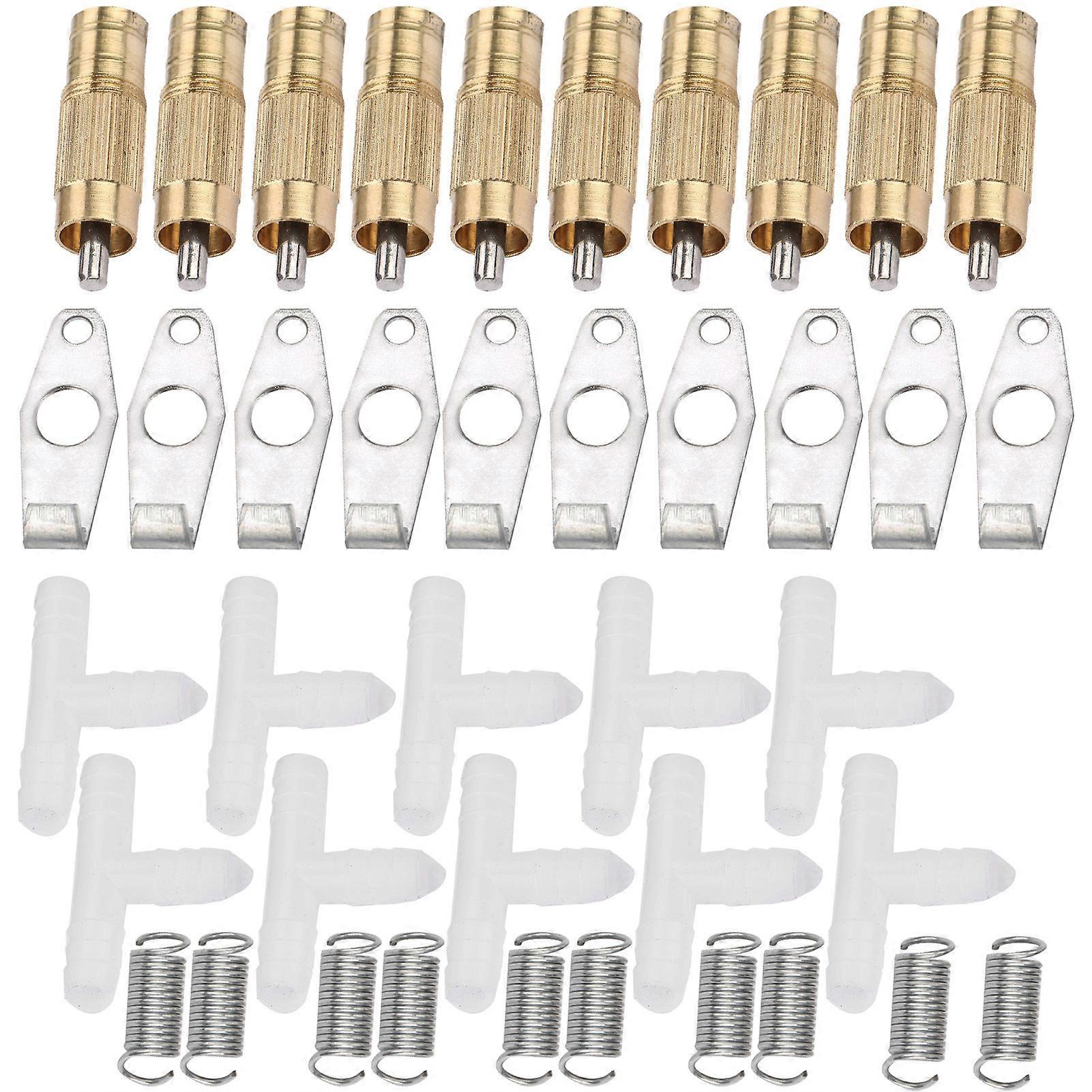 Stainless Steel Automatic Nipple Waterer Set for Rabbits, Rats, and Ferrets - 10 Pieces