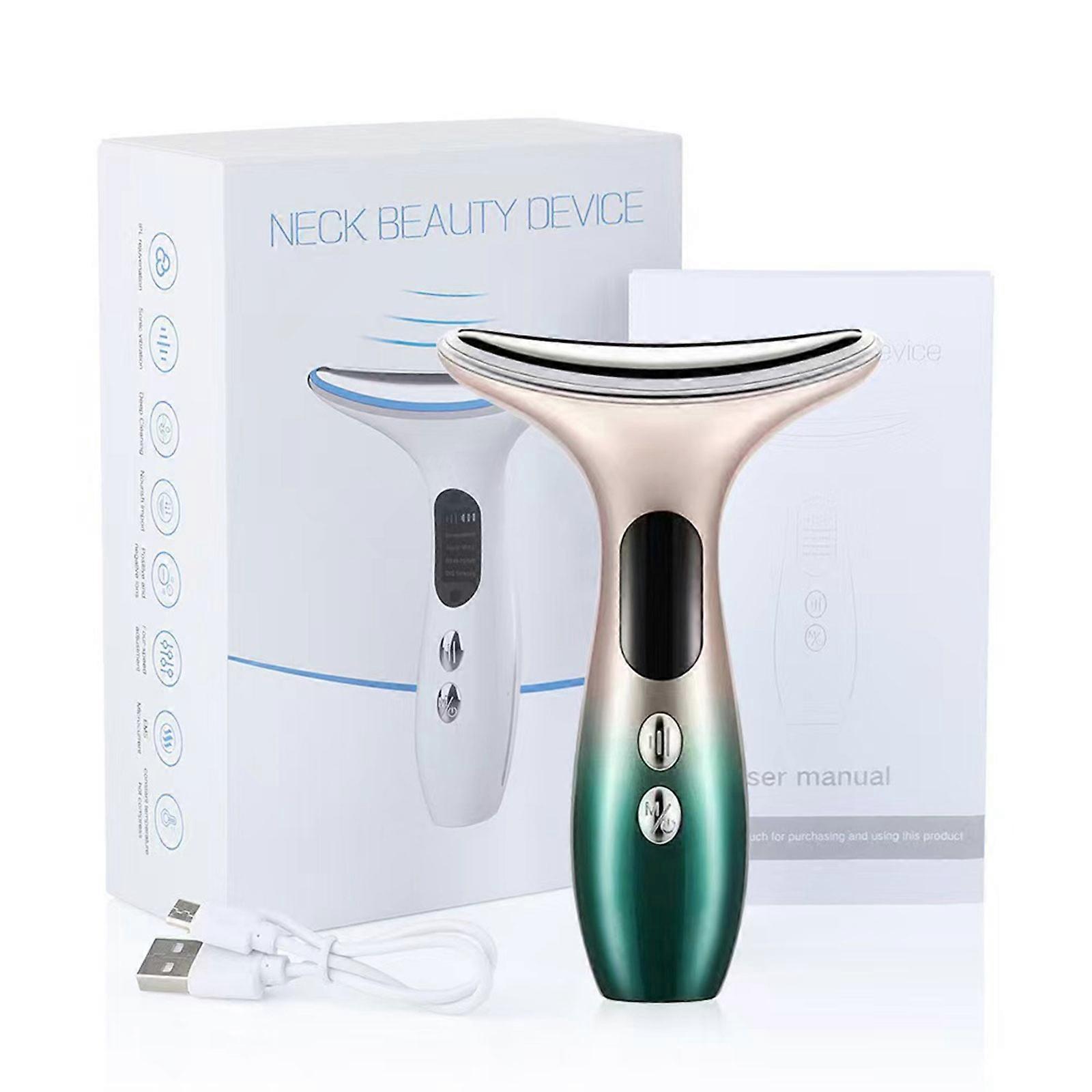 Hals ansigtsløftning massager skønhedsmaskine 3 LED fotonterapi massageenhed