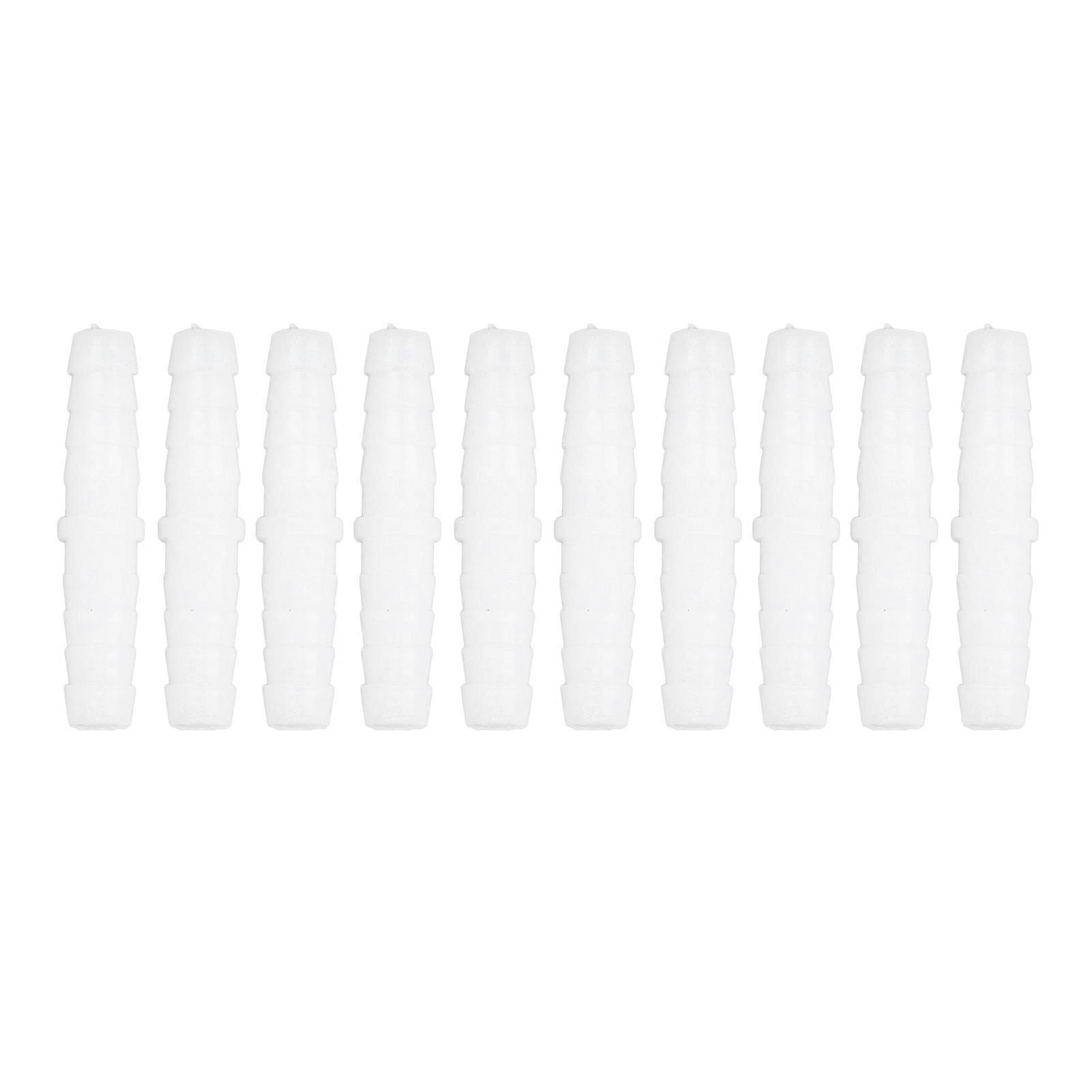 10Pcs Plastic Hose Barb Fitting Straight Equal Barbed Splicer Mender Joint Union Adapter 6-6mm