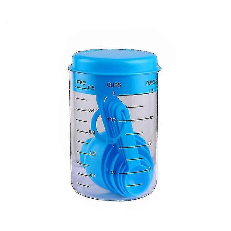 7pcs Measuring Cup Spoons Set Plastic Kitchen Baking Cooking Tools With Scale