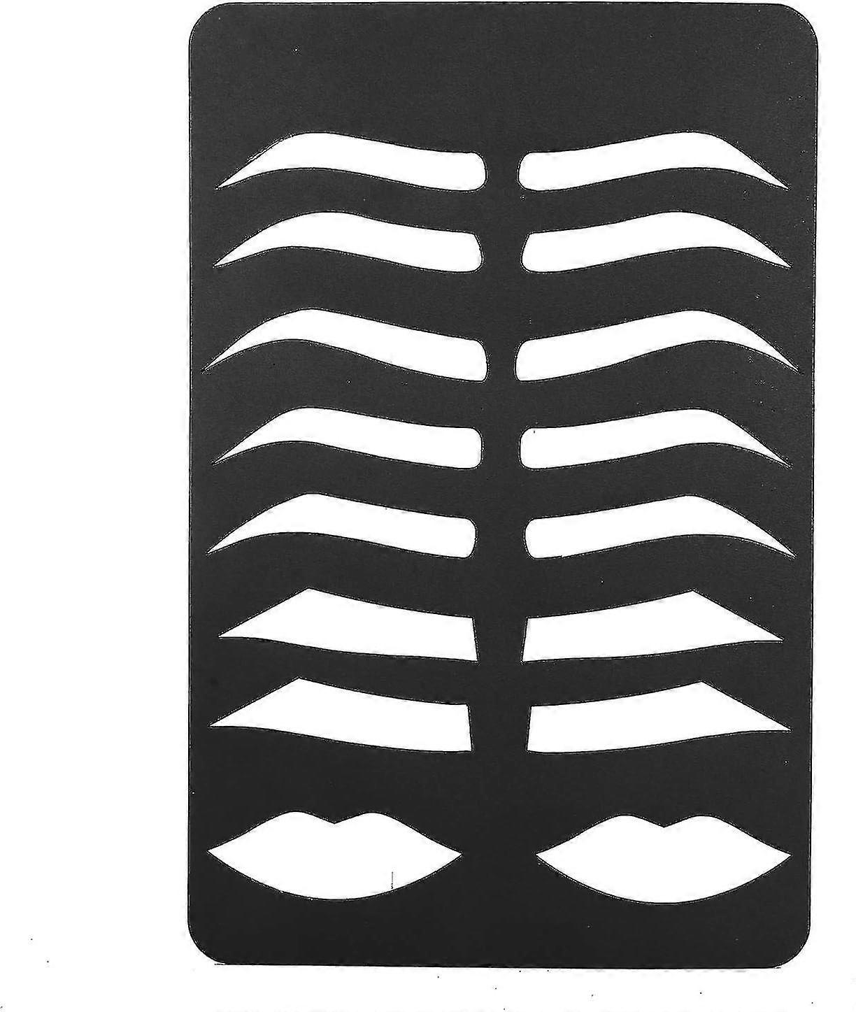 Reusable Eyebrow Practice Stencil Brow Lips Template Professional 7 Styles Eyebrow Shaper Kit For Practice Eyebrow Drawing Lip Coloring Training Suppl