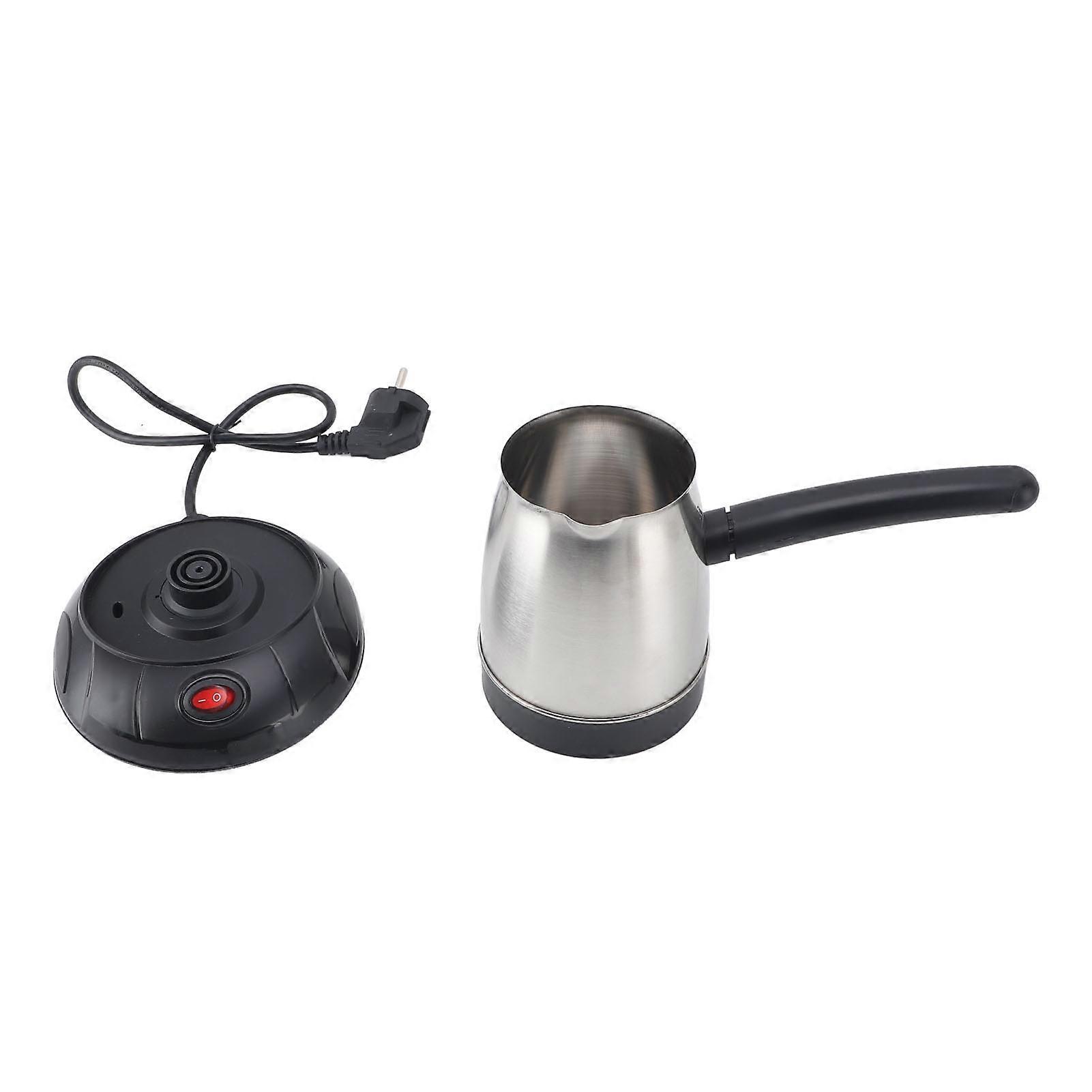 Tyrkisk kaffemaskine kande Lang aftageligt håndtag Rustfrit stål elektrisk kaffekedel til te mælk 500ml