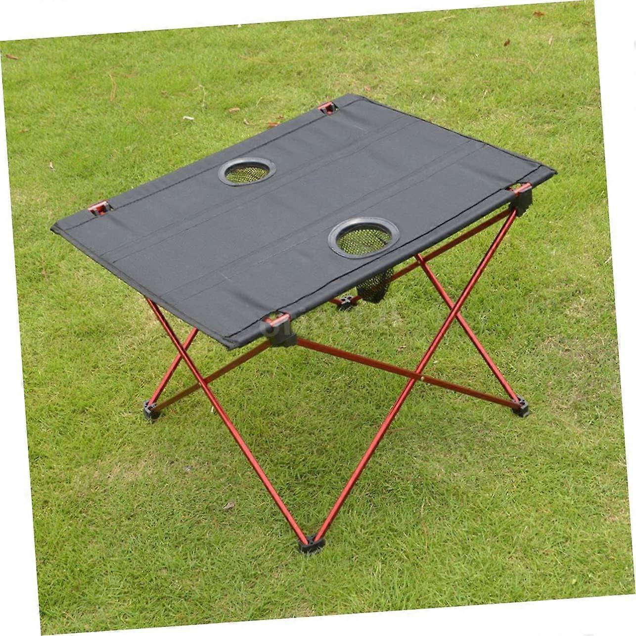 Outdoor Folding Table Folding Camp Table Suitcase Party Table Portable Banquet Table Travel Aluminum Alloy Red