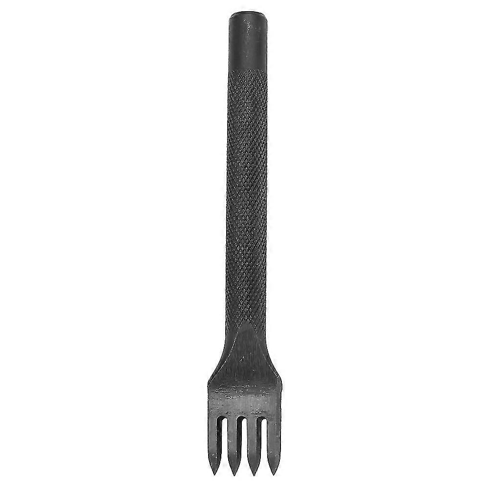 Leather Stitching Hole Punch Tool with 4mm Spacing and 4 Teeth for Crafting