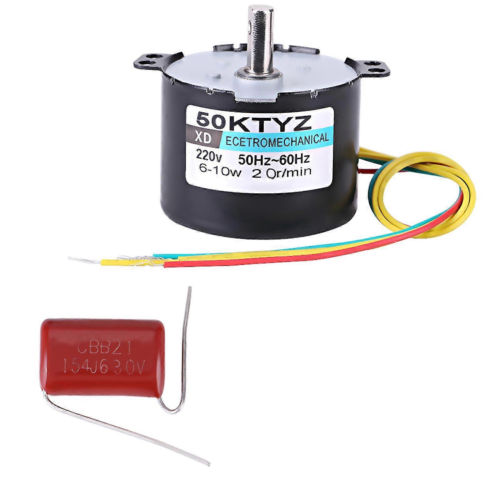 AC220V 10W 0.5A Permanent Magnet Synchronous Motor 2.5RPM20RPM CWCCW for Automation and Stage Equipment