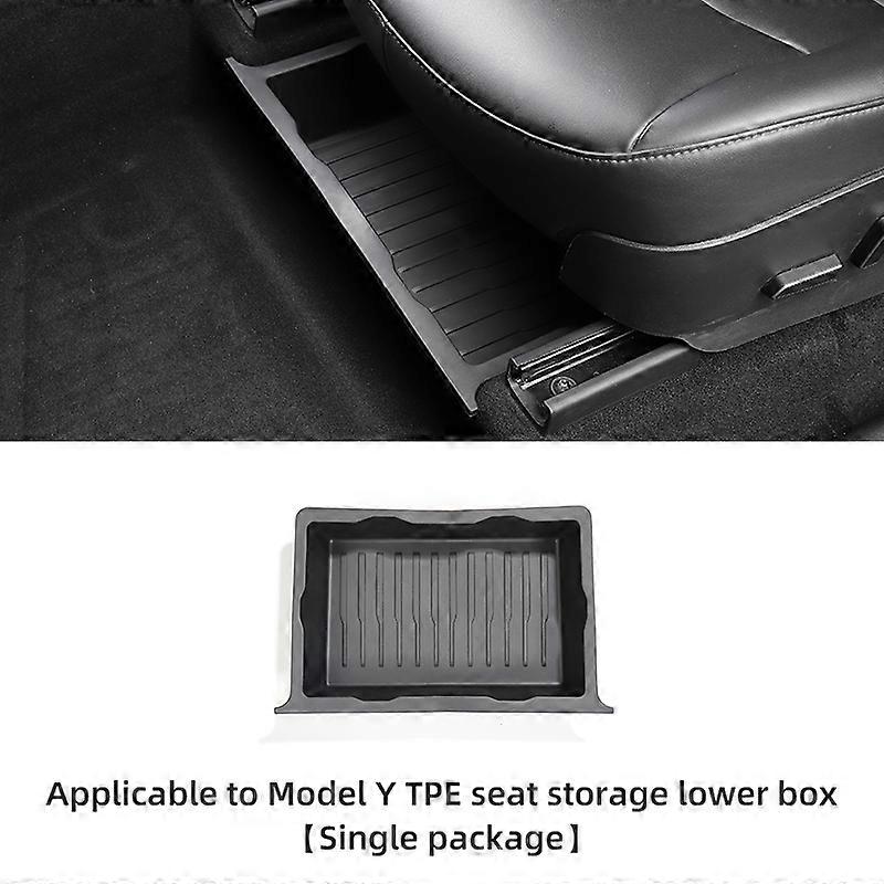 For Tesla Model Y Under Seat Storage Box 2017-2023 Car Interior Accessories Drawer Type Organizer Storage Lower Box Case