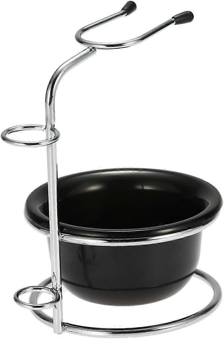Stylish alloy shaving brush holder and bowl set for durable razor brush holder.