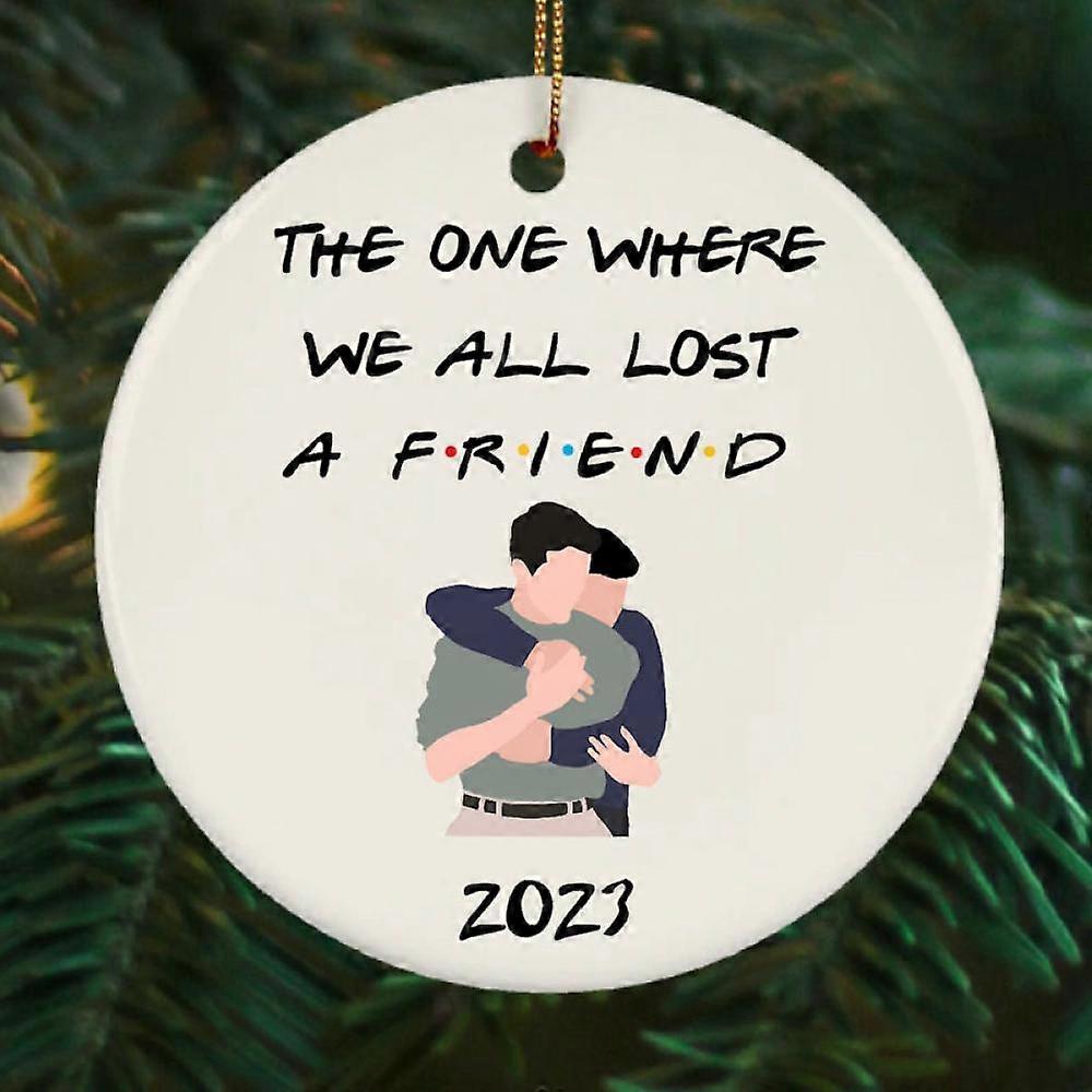2pcs Chandler and Joey Hugging Christmas Memorial Ornament, Chandler and Joey Ornament, Friends Gift