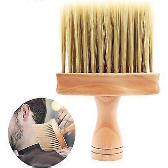 Neck Duster Brush Neck Brush Barber Professional Neck Brush Hairdresser Cleaning Brush Neck Hair Brush Wooden Handle Neck Hair Salon Barber