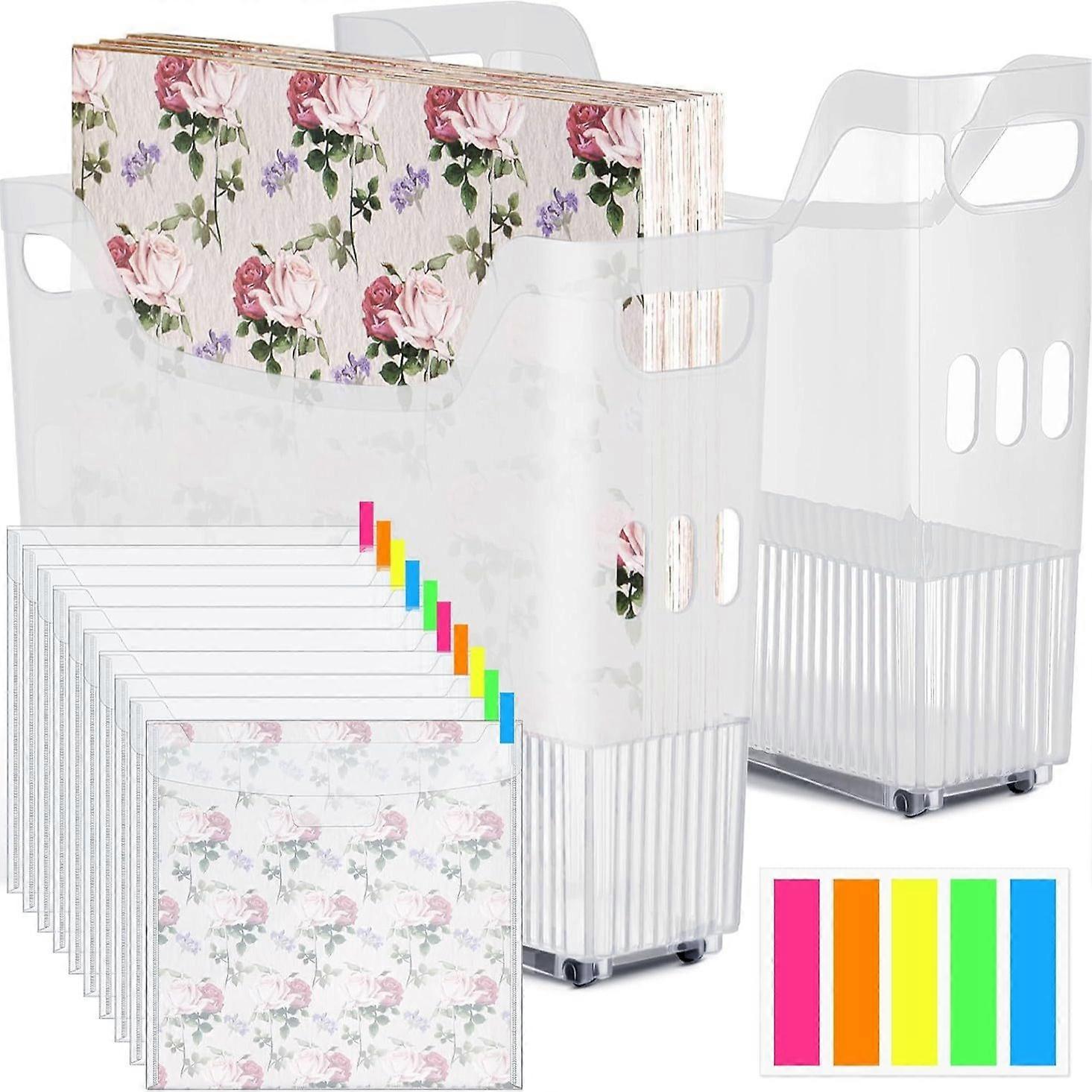 Transparente Akten-Organizer-Box mit Index-Tabs - Papieraufbewahrungslösung