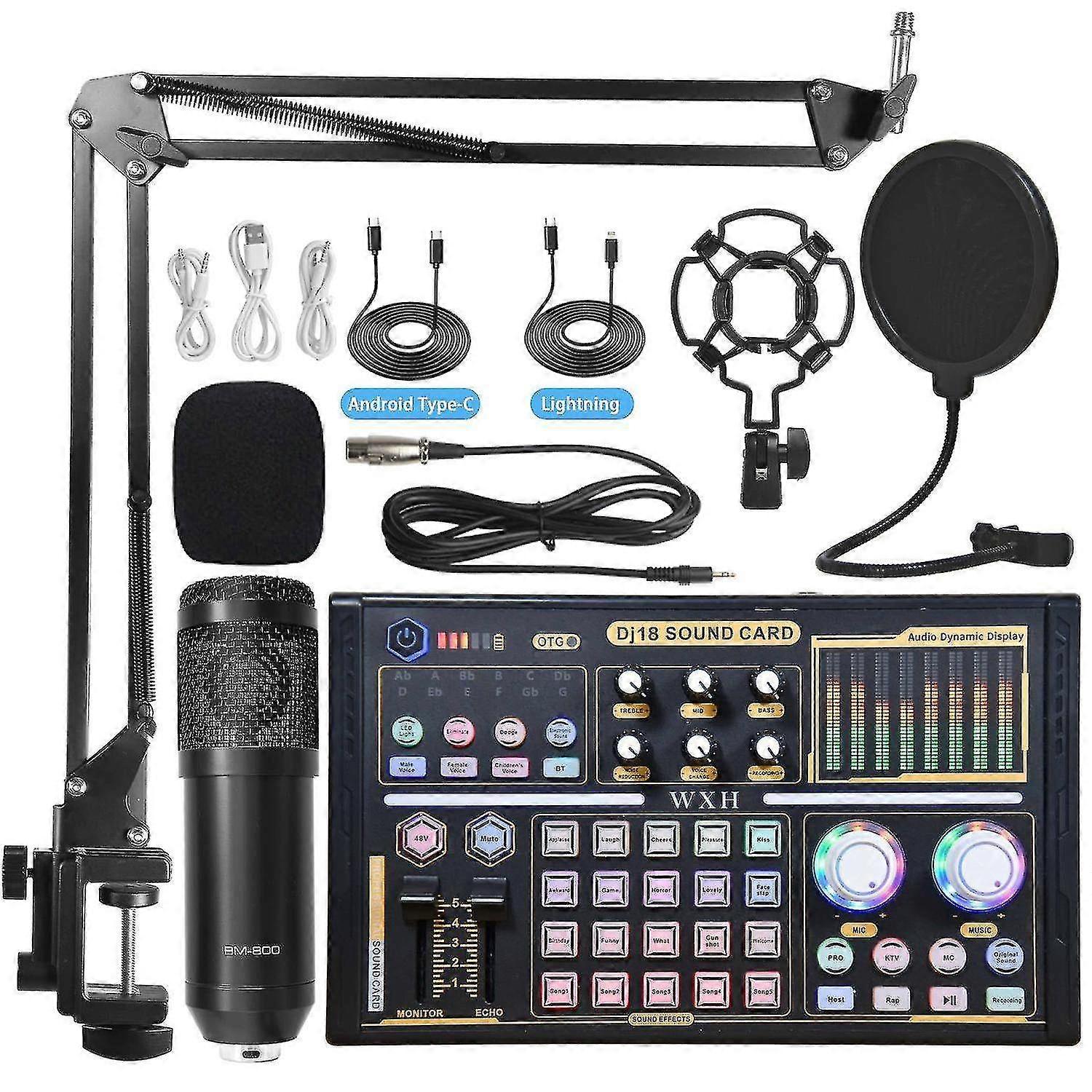 Professional Recording Studio Audio Set extern microfon placa de sunet cu echipamente de tuning
