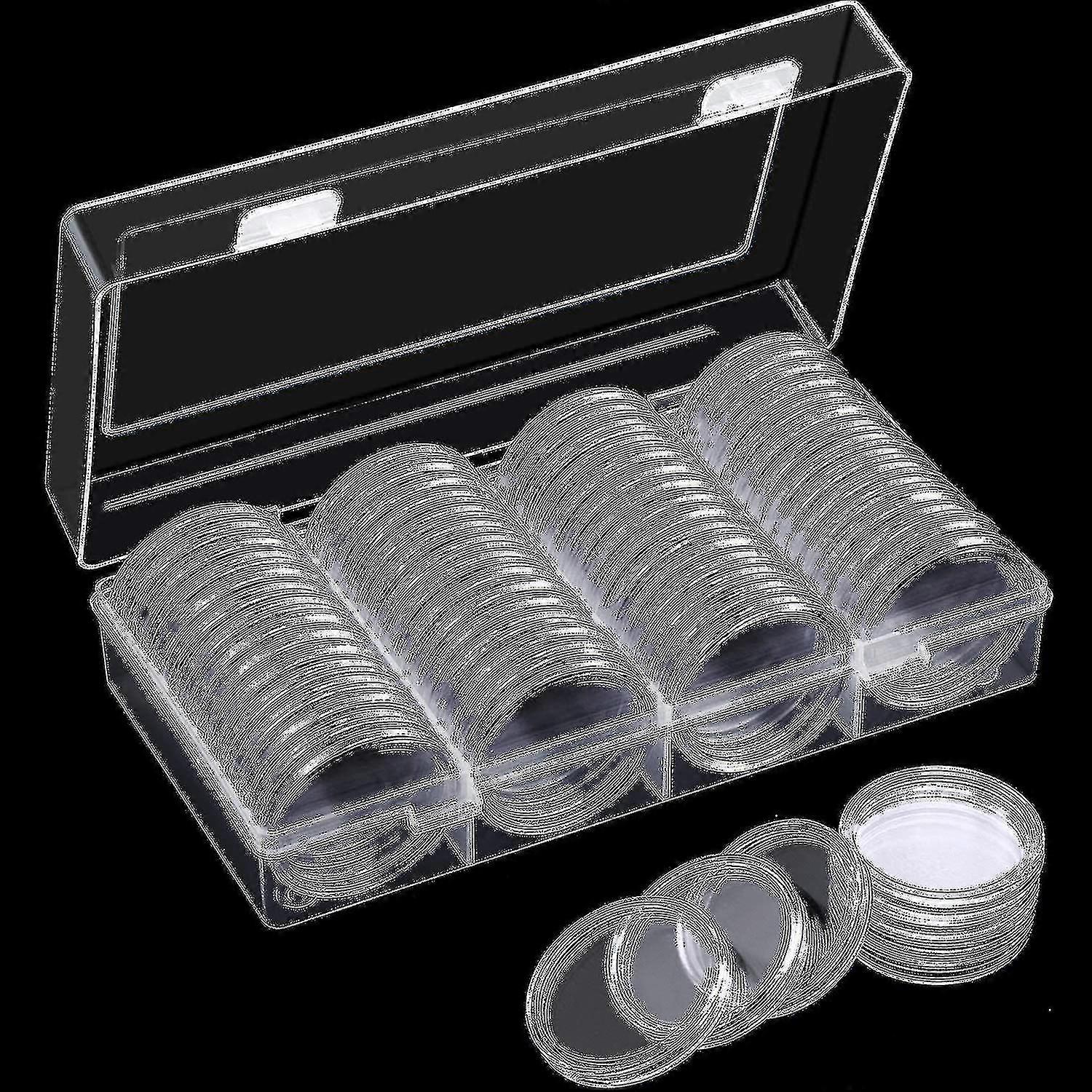 40 Mm  Coin Capsules Coin Case Coin Holder Storage Container With Storage Organizer Box For Coin Collection Supplies (60 Pieces)