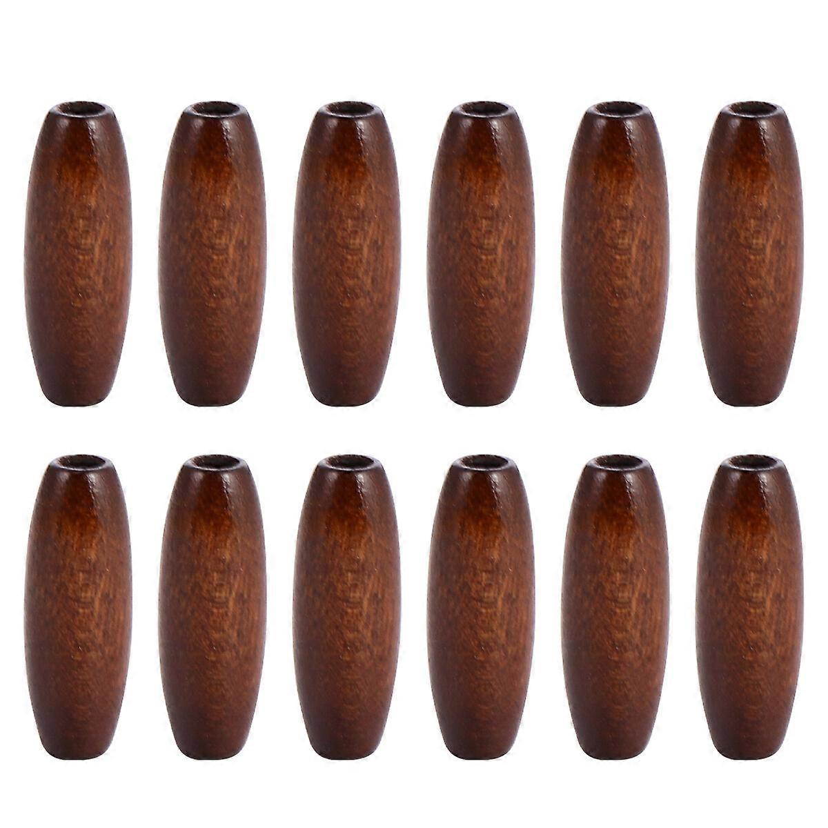 100pcs 23x8mm ξύλινη χαλαρή χάντρα ξύλου χάντρες μορφής ελιάς για τη χειροτεχνία τέχνης DIY