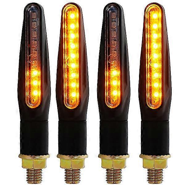 Emark Led Turn Signals Motorcycle Signal Light E24 Led Blinker Flashing Indicator Bendable Tail Stop Signal Built-in Led Relay