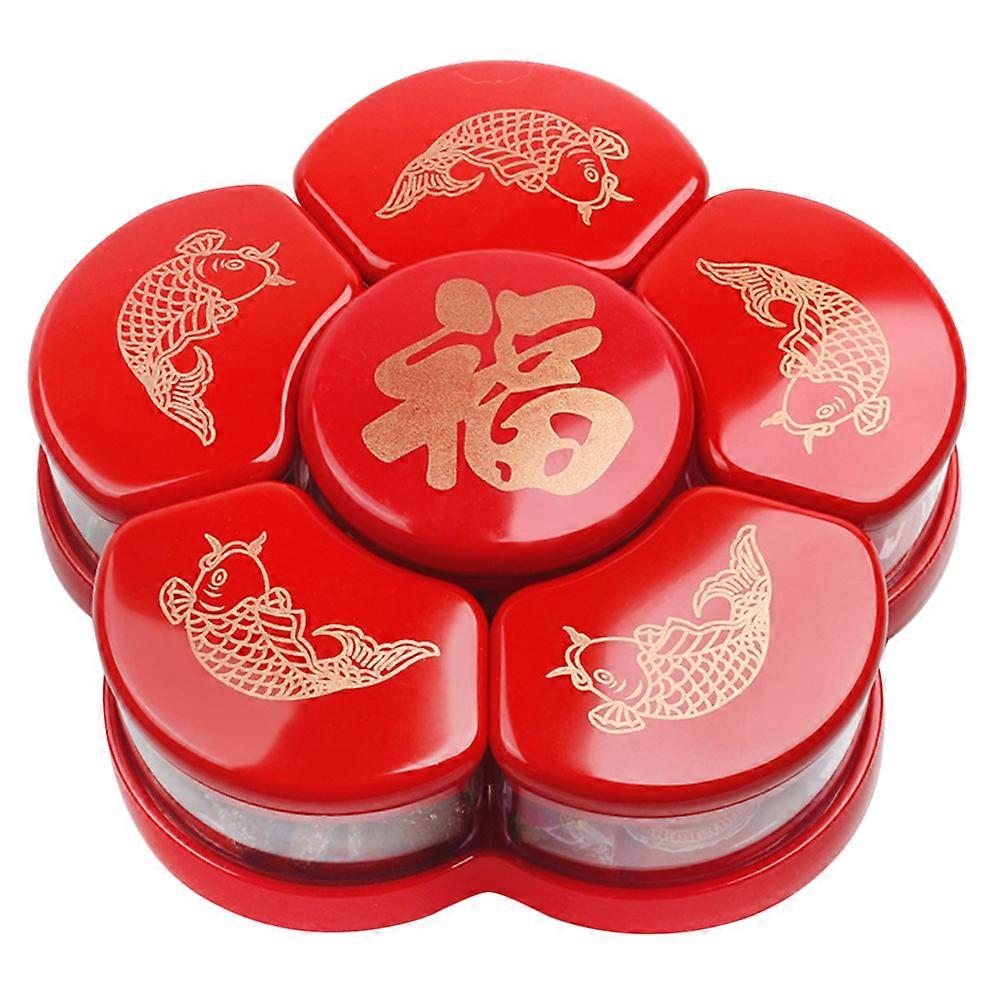 1Pc Plastic Candies Boxes Compartment Dried Fruit Box Snacks Storage Box