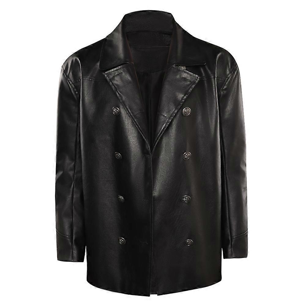 Negan Cosplay Veste Manteau Costume Noir Tenues Pour Garçons