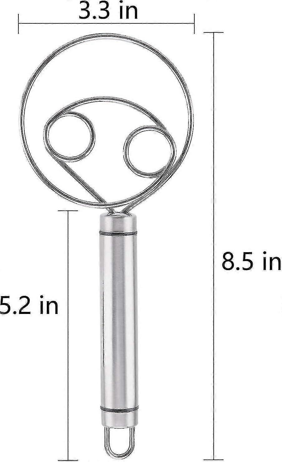 Stainless Steel Danish Dough Mixer, Manual Baking-dough Scraper And Flour Coil Whisk Agitator, Blender