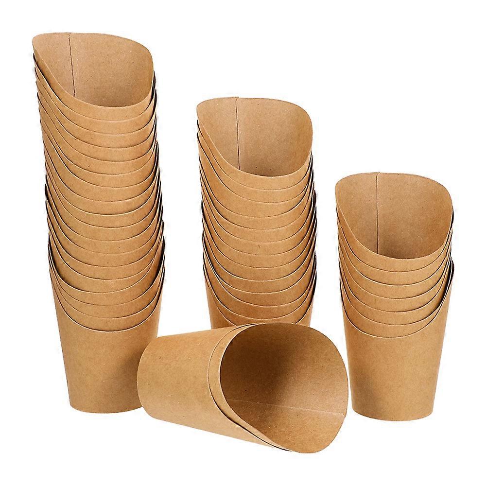 100 Pcs Egg Trays Deviled Eggs Kraft Paper Snacks Container Disposable Dessert Bowls French Fries Container