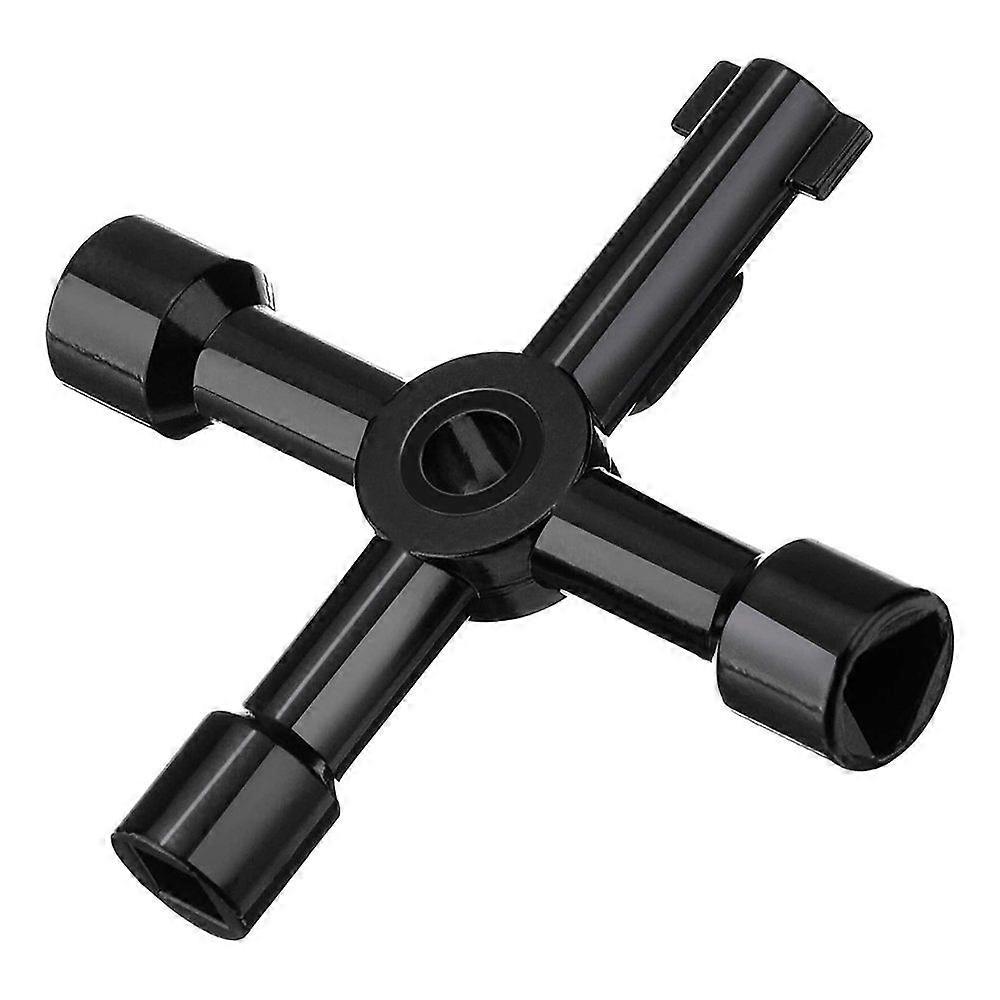 4-Way Multifunction Electric Water Meter Key Box Cabinet Open Key (Black)