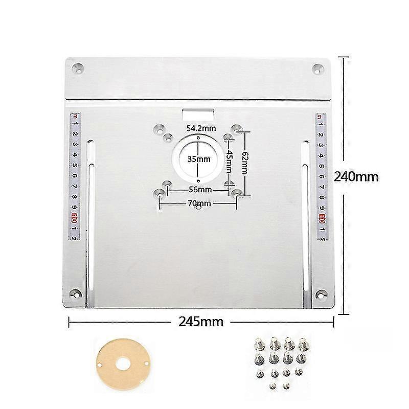 Workbench Aluminium Router Table Insert Plate Electric Wood Milling Flip Board With Miter Gauge Guide Set Table Saw Woodworking