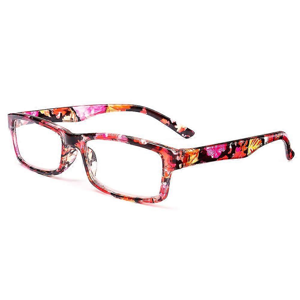Tikuajgift Retro Flowers Reading Glasses Urltra-light Frame High-definition Presbyopic Lens Women Ma