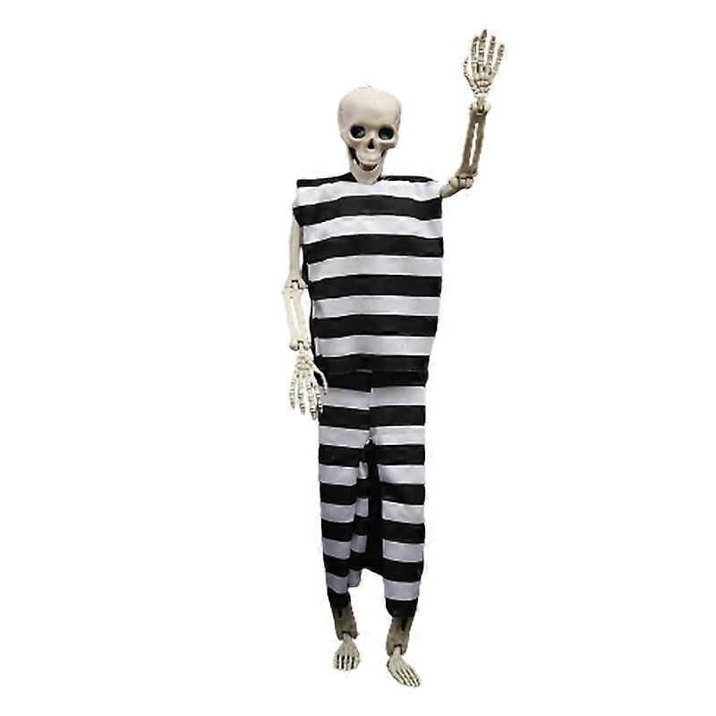 Realistic Look Sitting Lying Halloween Decoration Full Body Scary Horror Movable Joints Halloween Skull Skeleton for Haunted Houses JIKAIX