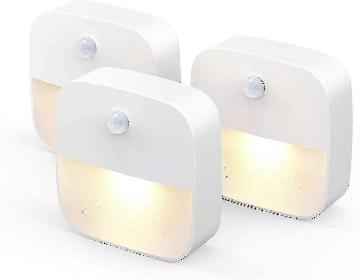 Led Night Light With Motion Sensor, Warm White Light, Auto On / Off, Self-adhesive Cabinetl Lighting