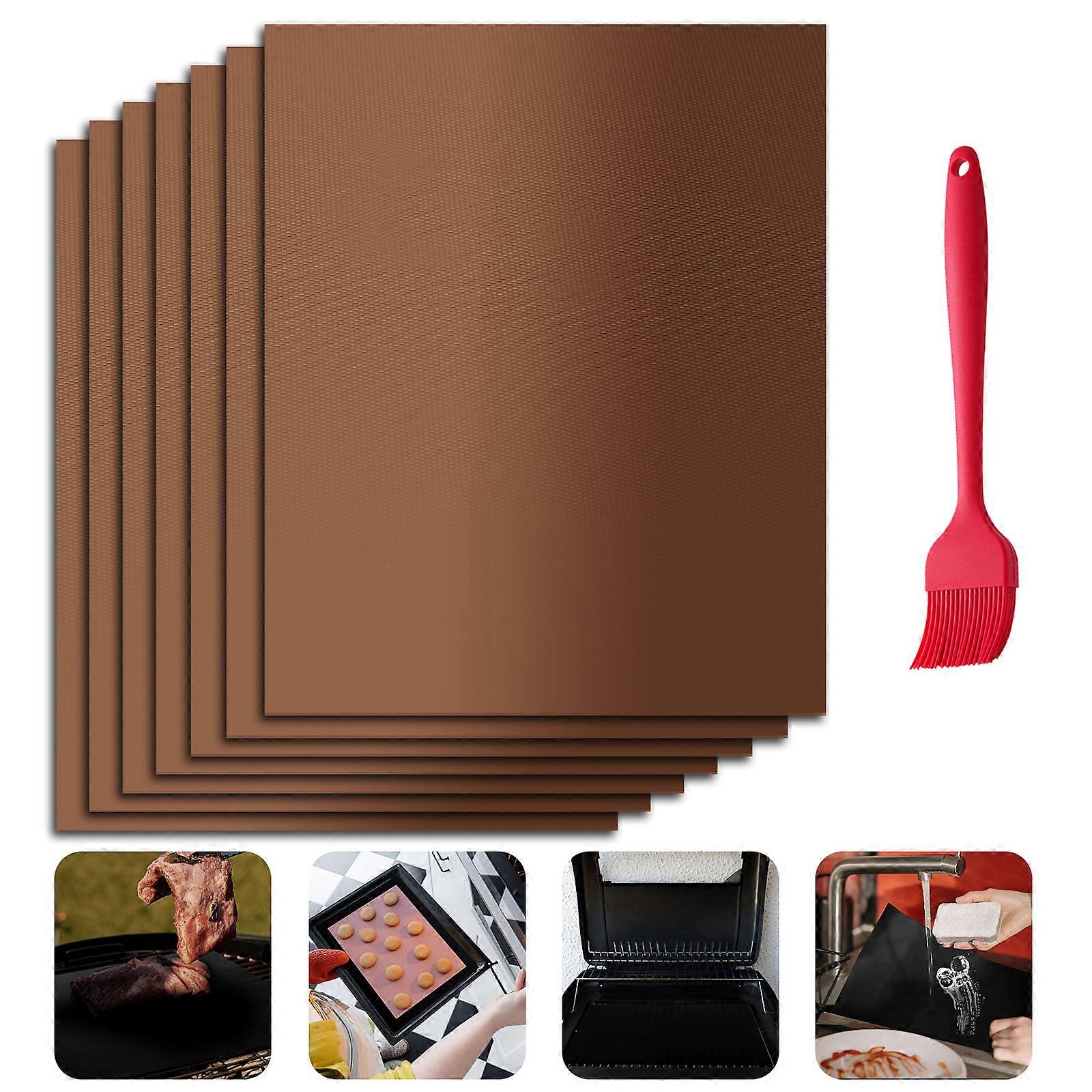 Grill Mat High Temperature Resistant Non-stick BBQ BBQ Set Shade Sail Black 40*33cm Practical New Reusable Cooking Plate