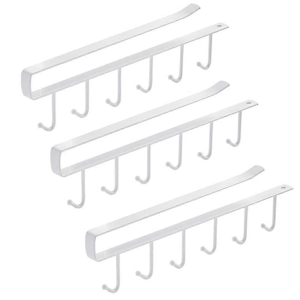 Wrought Iron Seamless Nail-free Hooks, Cabinet Storage Racks, Multi-function Wardrobe Row Hooks