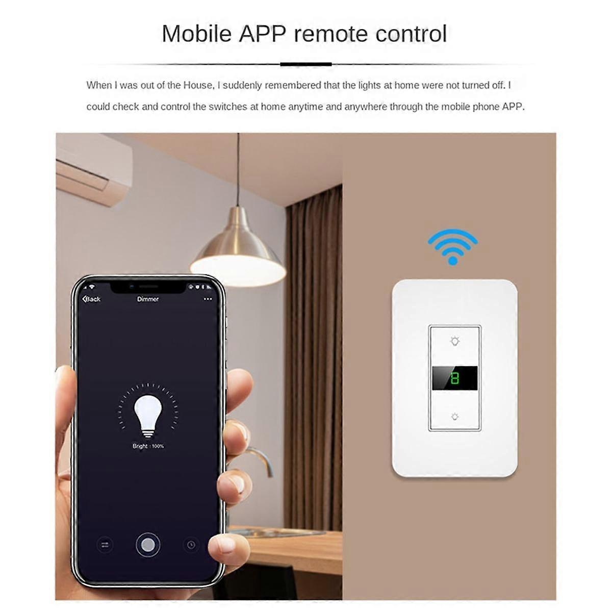 Wifi Smart Switch, Button Switch, Button Dimming Graffiti, Smart Life APP Control