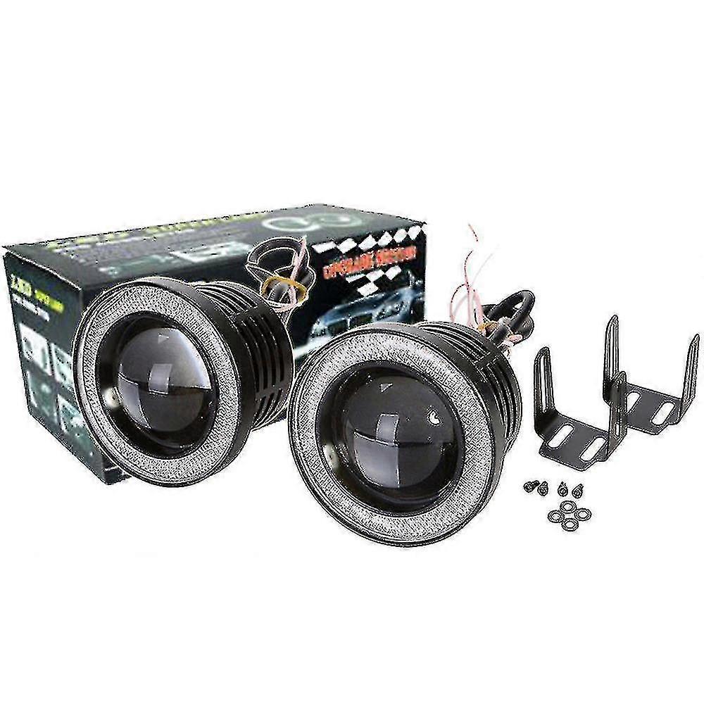 2 Pack Led Headlight Universal Running Lights Car Fog Light Ring Round