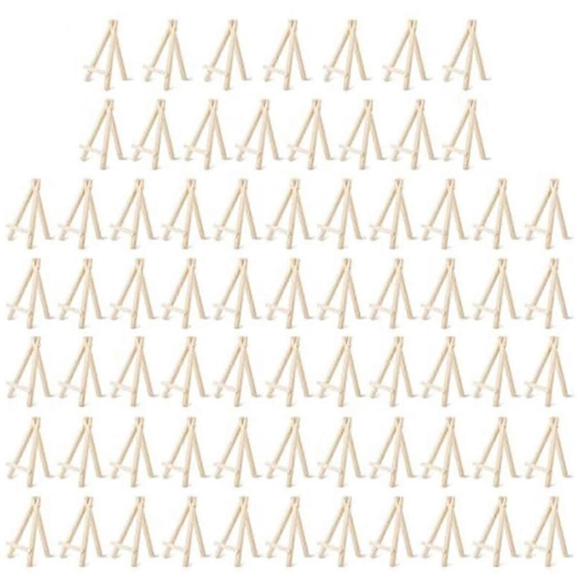 80pcs 5 Inch Wooden Easel. Business Cards, Display Photos, Small Canvases, Classroom DIY Arts and Crafts