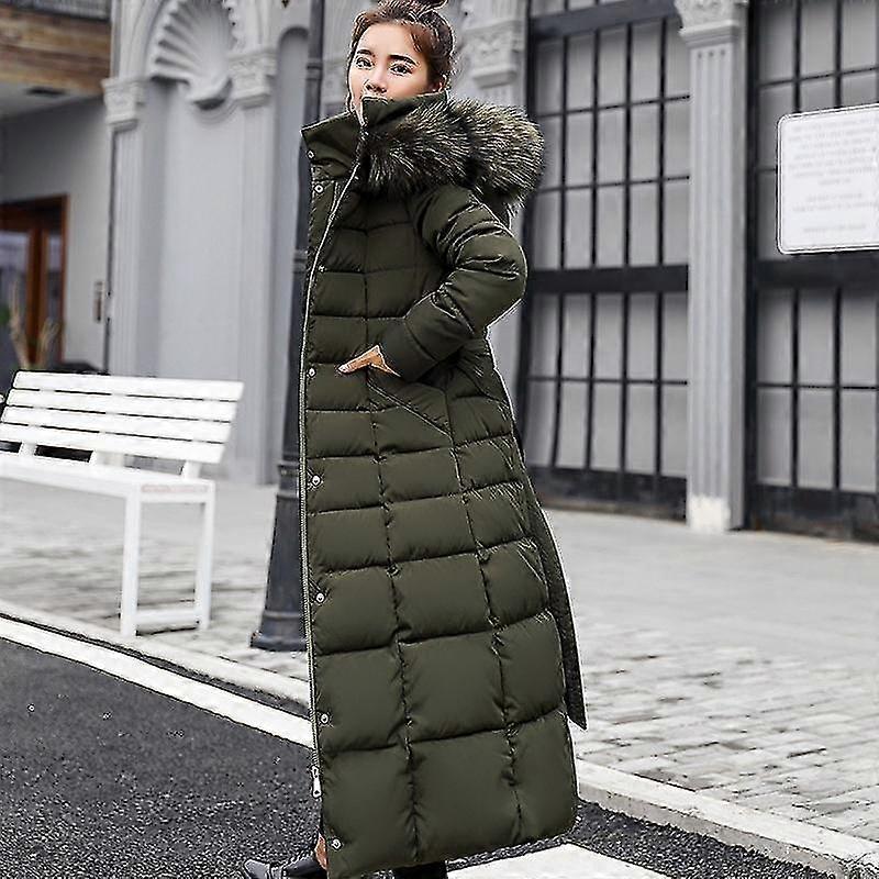 Vinter dunrock för kvinnor Kläder Bomullsvadderad förtjockning Lång jacka Down Plus Size