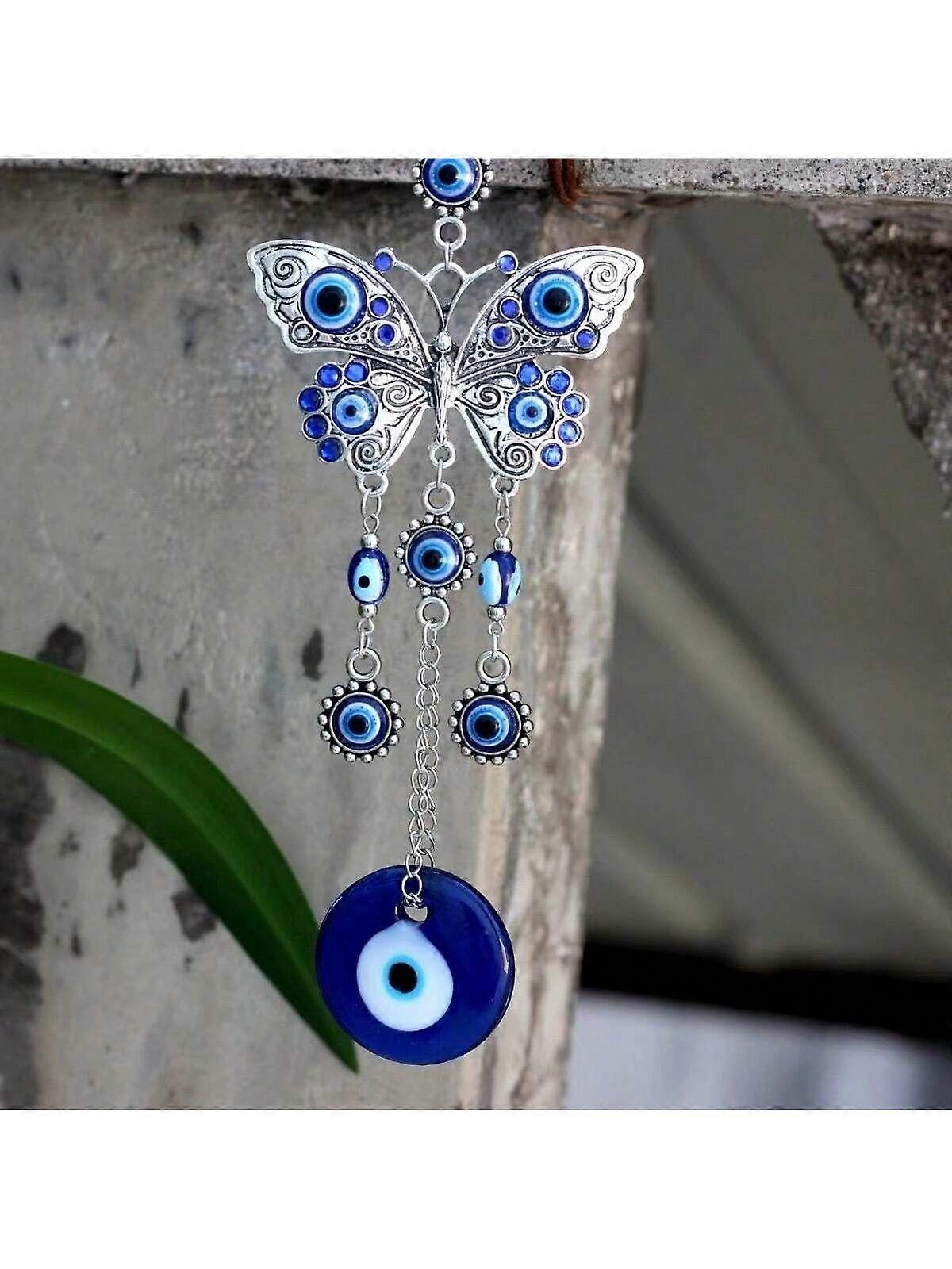 家、車、窓の装飾、フェスティバルギフトのための蝶の形をした青い目のペンダント