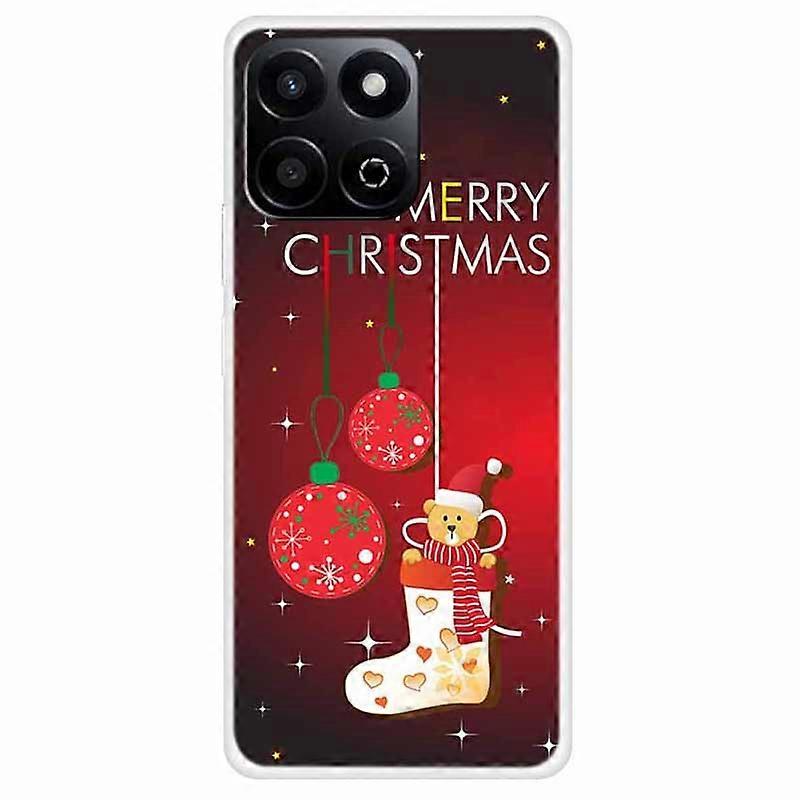 TPU Phone Case For Honor Play 60 Plus 5G 200 Smart 5G Play 9T X7c 4G Festive Christmas Pattern Prote