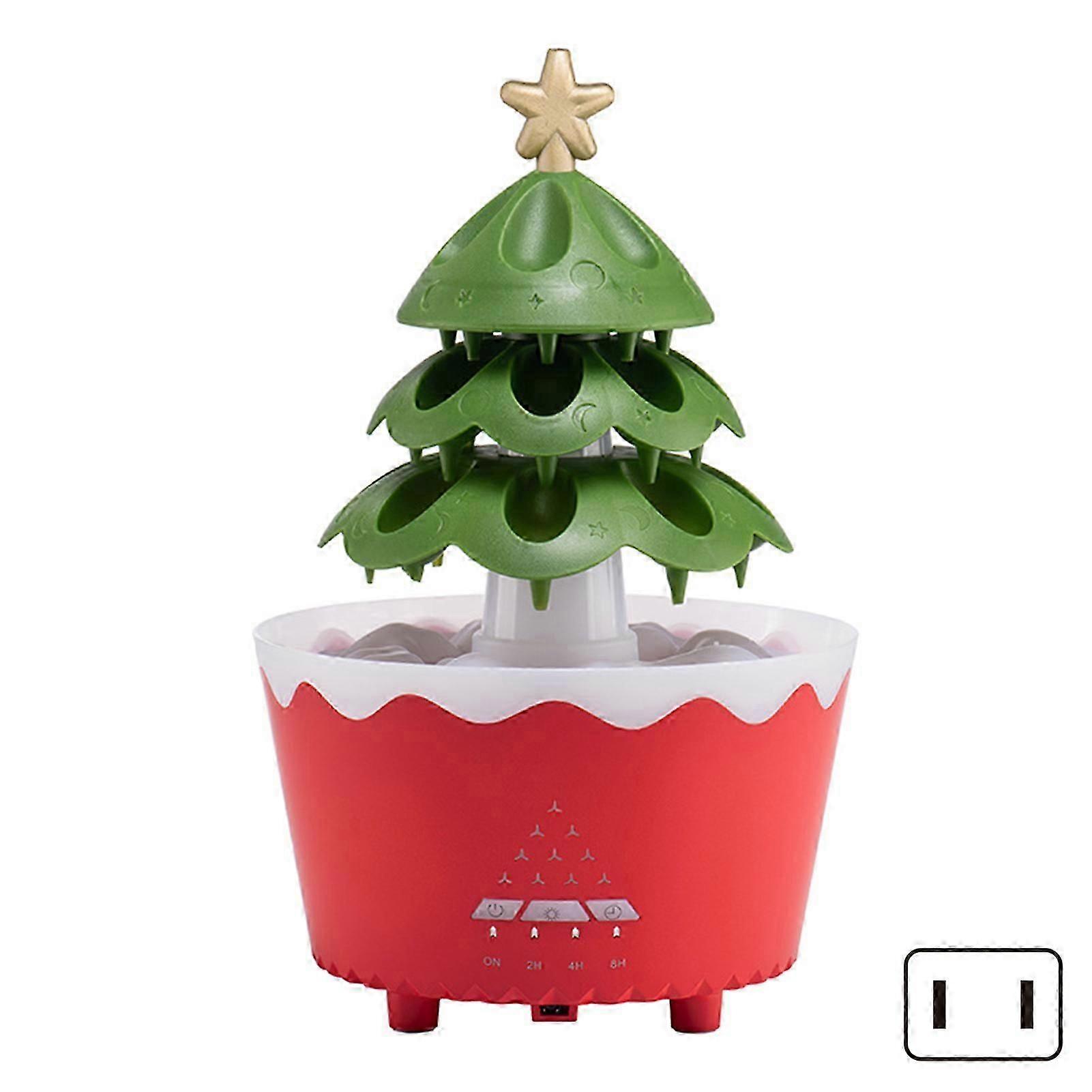 Xmas Tree Diffusers for Essential-Oil Ultrasonic Cool Mist Humidifier with 7 Colors LED Lights for Home/Office