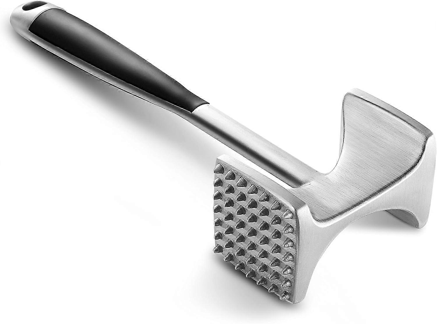 Meat Tenderizer Dual-Sided Mallet 10oz Stainless Steel Design for Efficient Cooking and Grilling