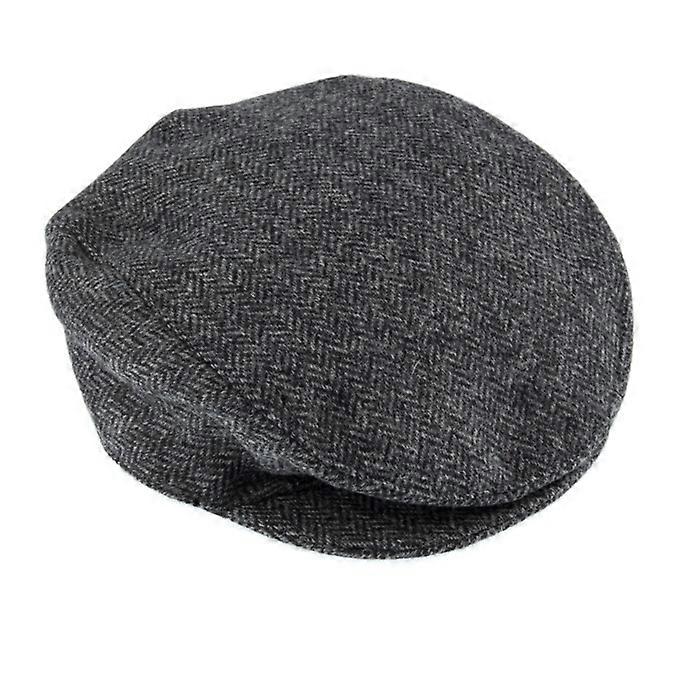 Dents Mens Abraham Moon Herringbone Tweed Flat Cap