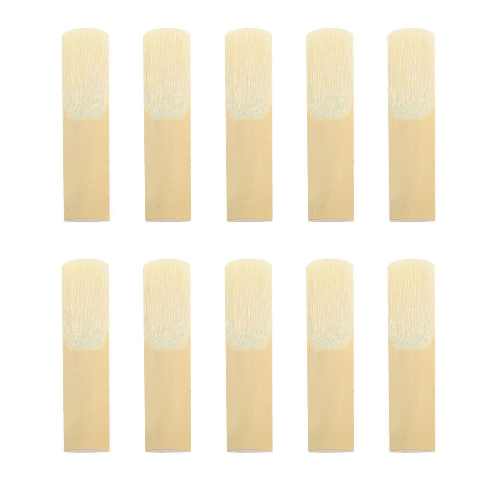 10Pcs Saxophone Reeds Hardness 2.5 Stable Sound High Accuracy Versatile Alto Sax Reeds for Saxophone