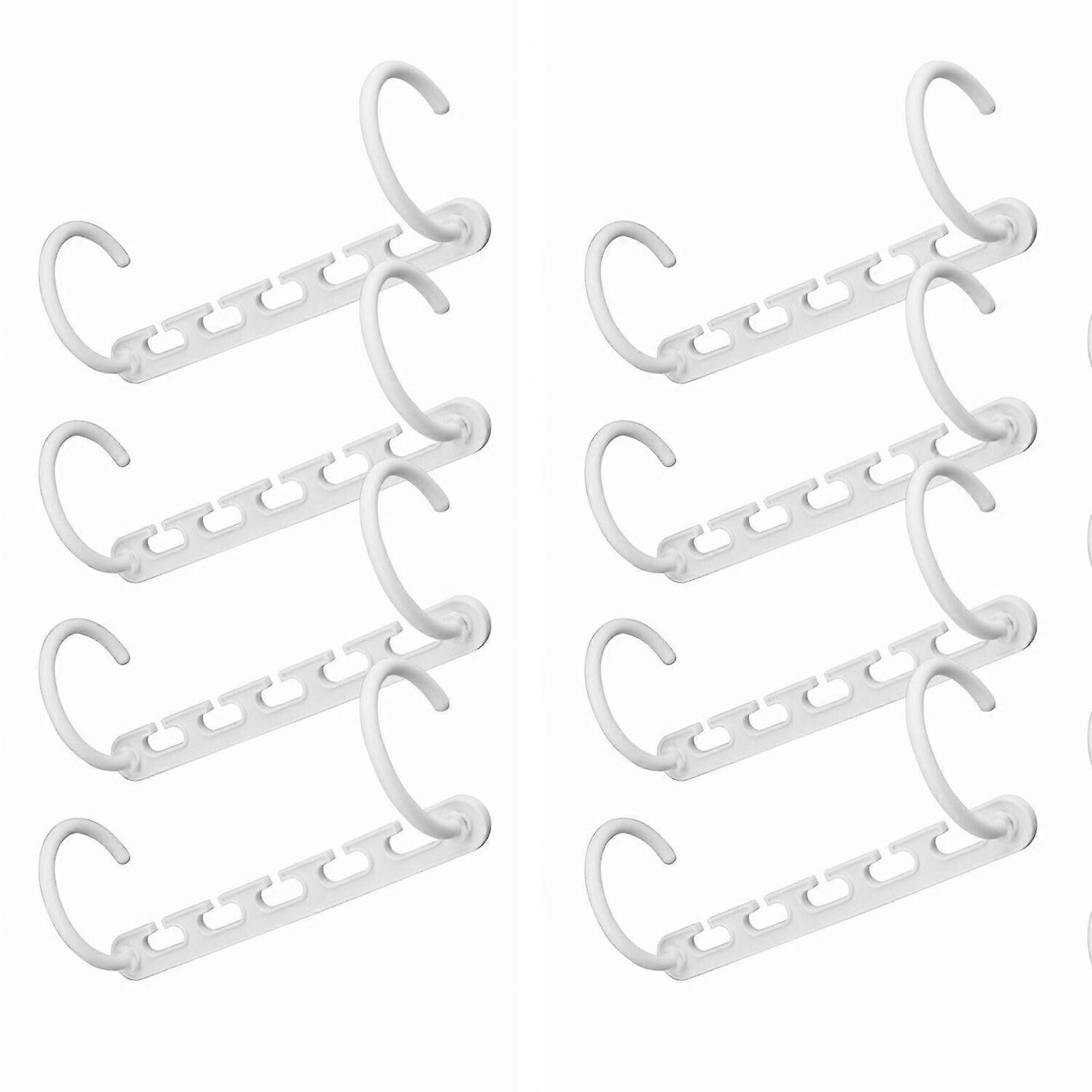 8-Pack Space Saving Plastic Clothes Hangers for Closet Organization