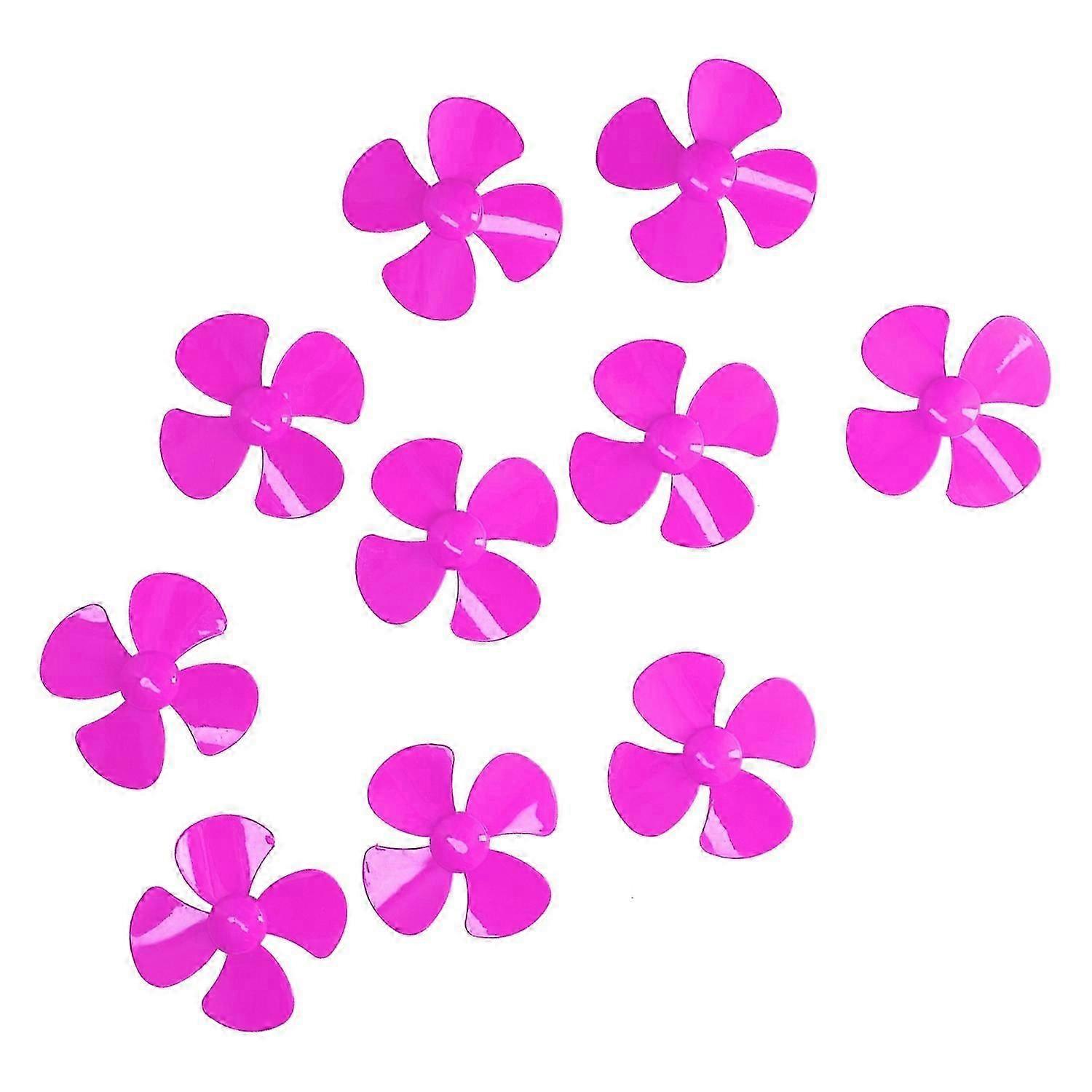 10個60mm 4ブレードプロペラプラスチックターニングボートプロペラアクセサリー、2mm穴付きローズレッド-イヴァン