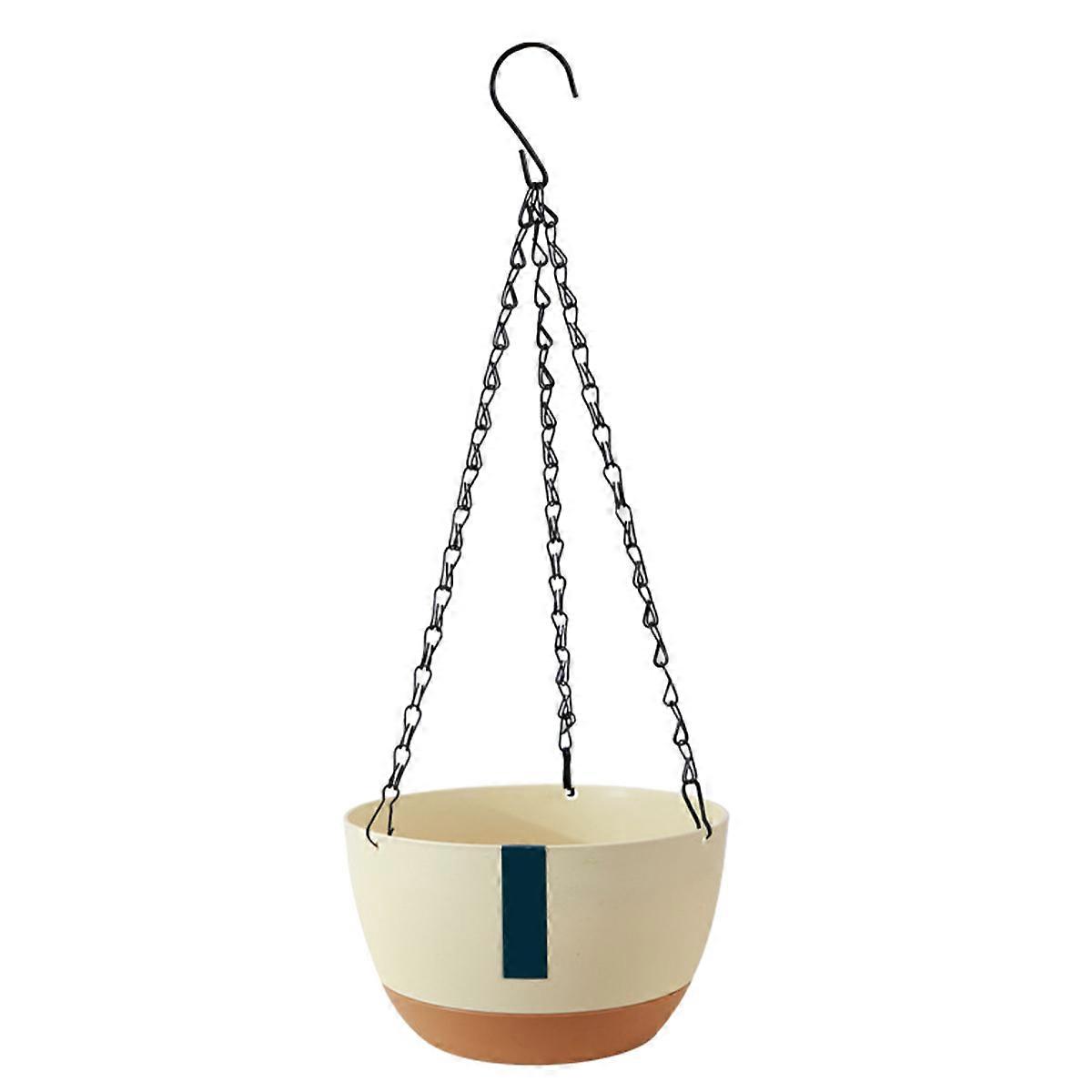 20.5 * 12.5 * 13cmハンギングダブルチェーンハンギングバスケットプランターホームバルコニー屋内自動吸水池
