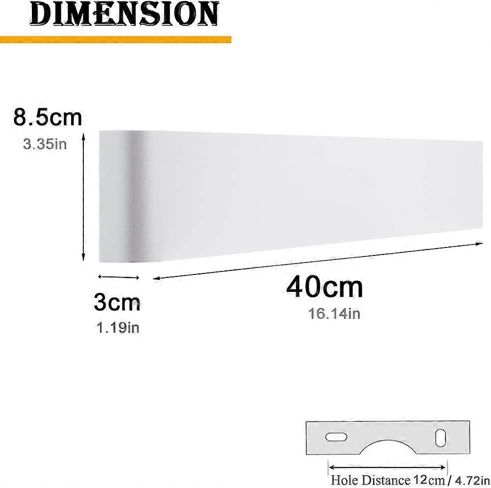 Long strip LED wall light white warm white light (14w/41cm)